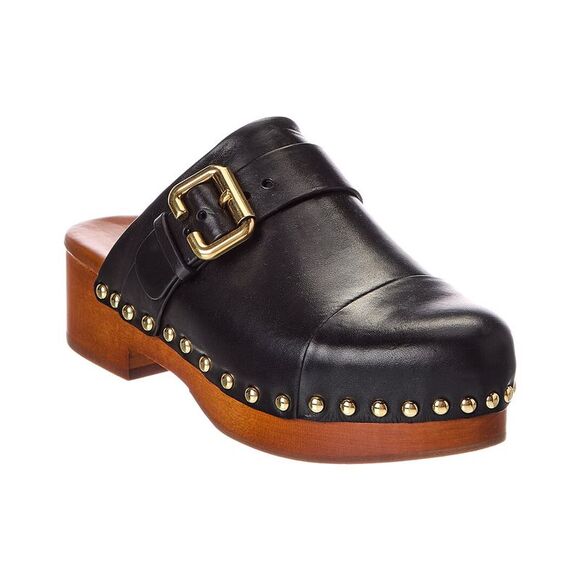 Chloé Jeannette Leather Clog Black